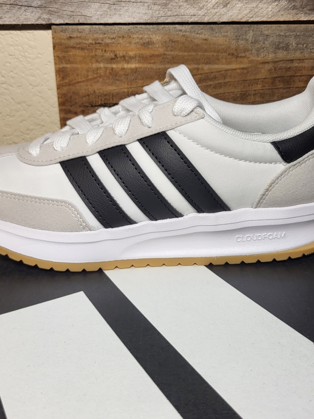 *NEW* Adidas Run 70s 2.0 J White/Black Shoes Size 5Y Women's 6
